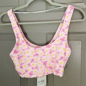 Zara Pink Daisy Crop Top
